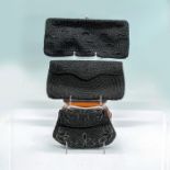 3pc Vintage Beaded Handbags, Black