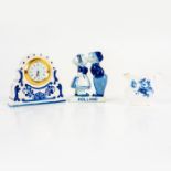 3pc Grouping of White and Blue Porcelain Pieces