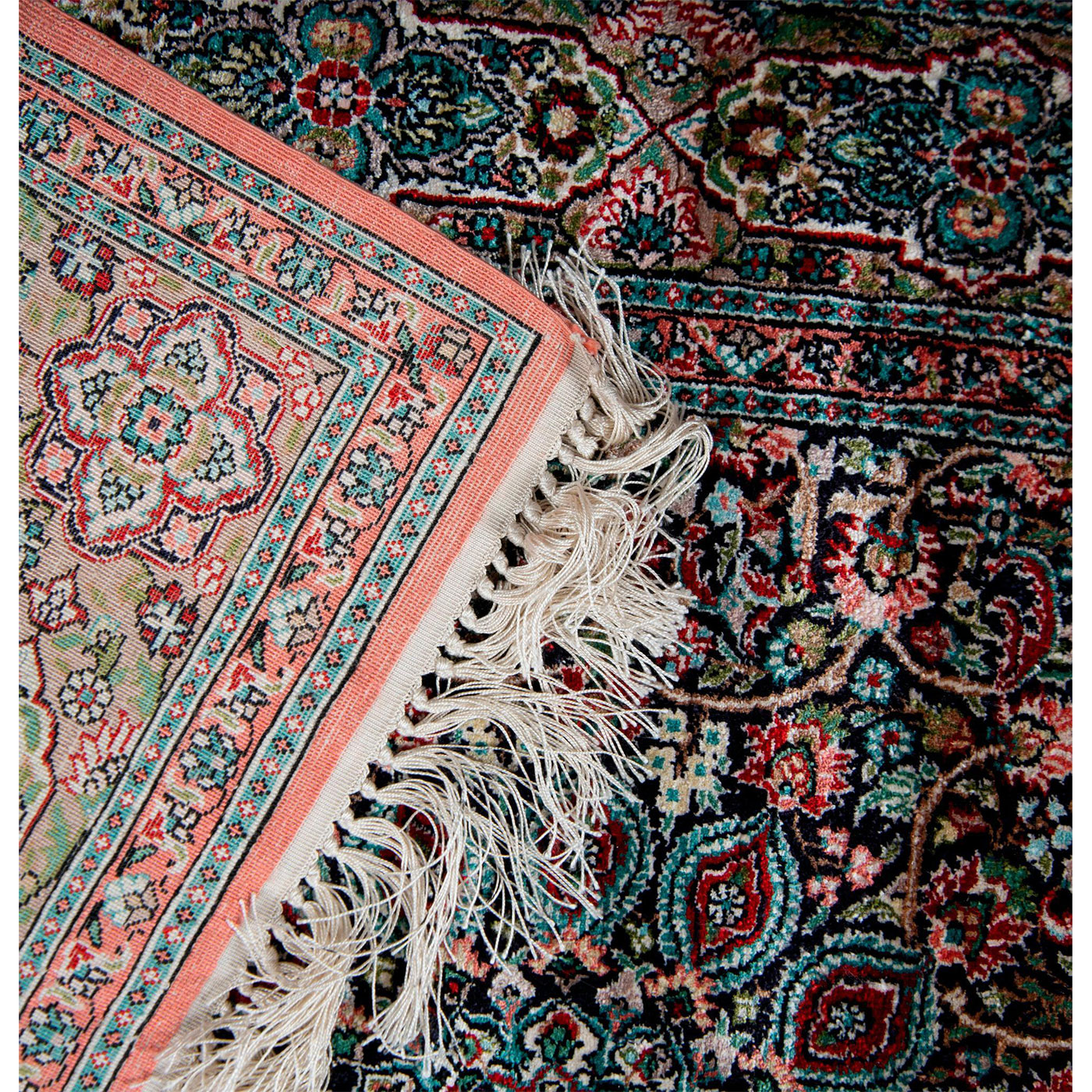 Original Hand Made Silk Rug - Image 3 of 5