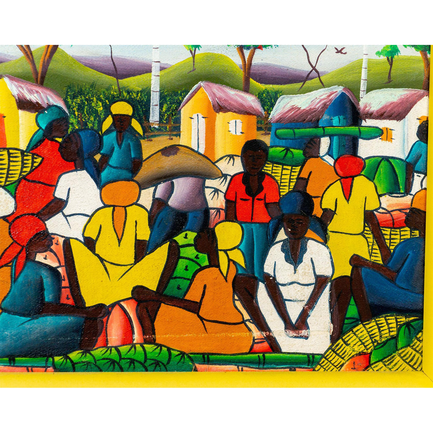 Marc Signed Acrylic on Board, Haitian Folk Art - Image 4 of 5