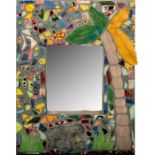 Mid Century Modern Mosaic Art Wall Mirror