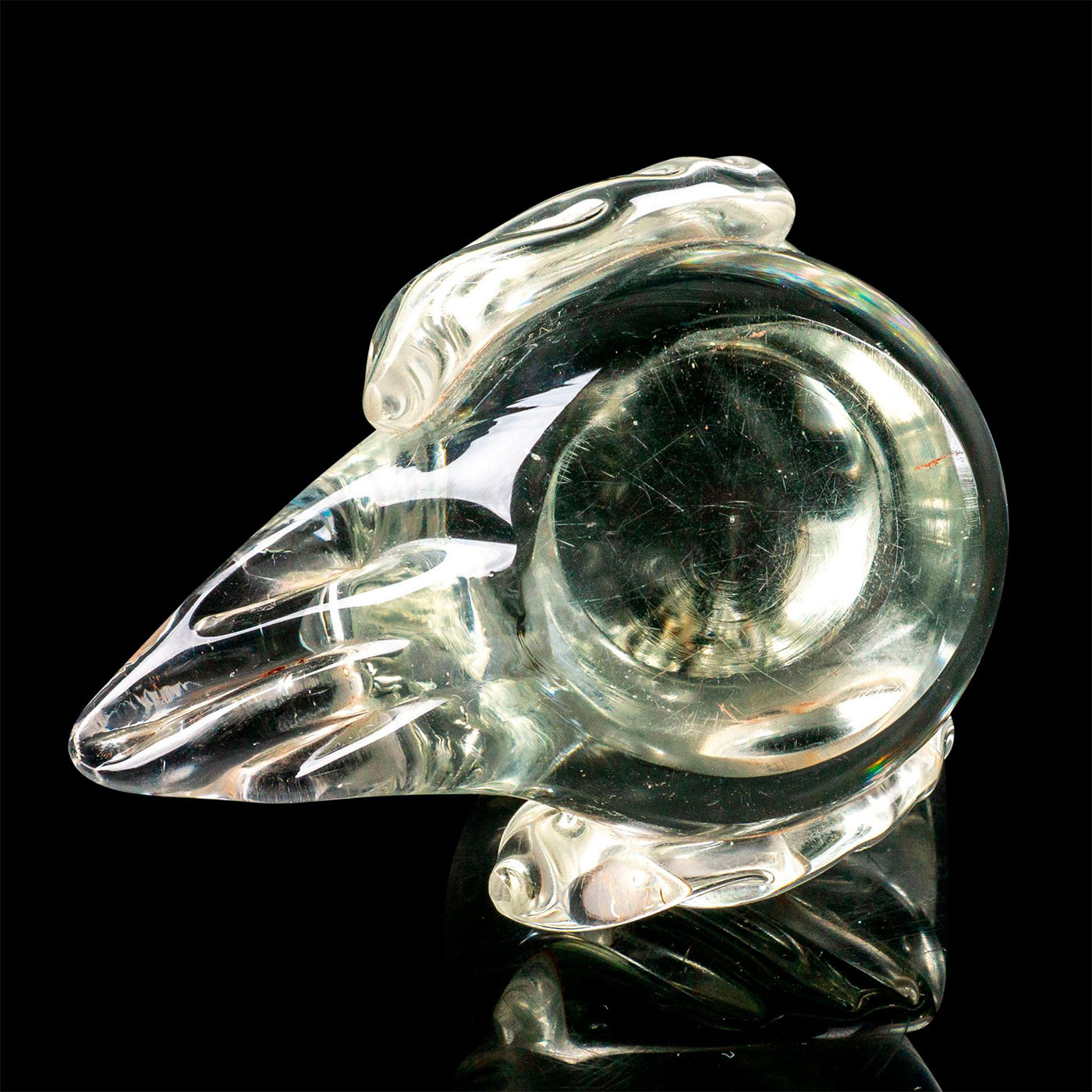 Vintage Art Glass Wide Eyed Owl Figurine Paperweight - Image 3 of 3