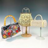 3pc Vintage Multi-Color Beaded Handbags