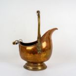 Mid Century Copper Coal Scuttle Bucket