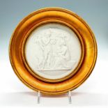 Framed Small Parian Bisque Autumn Wall Plaque