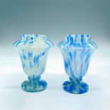 Pair Of Art Glass Vases