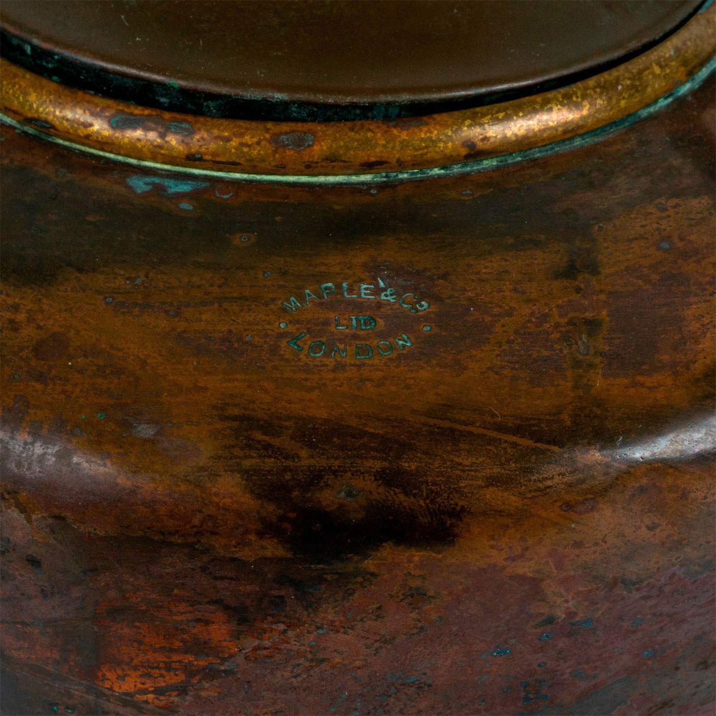 Antique Maple and Co. Large Copper Kettle - Image 6 of 6