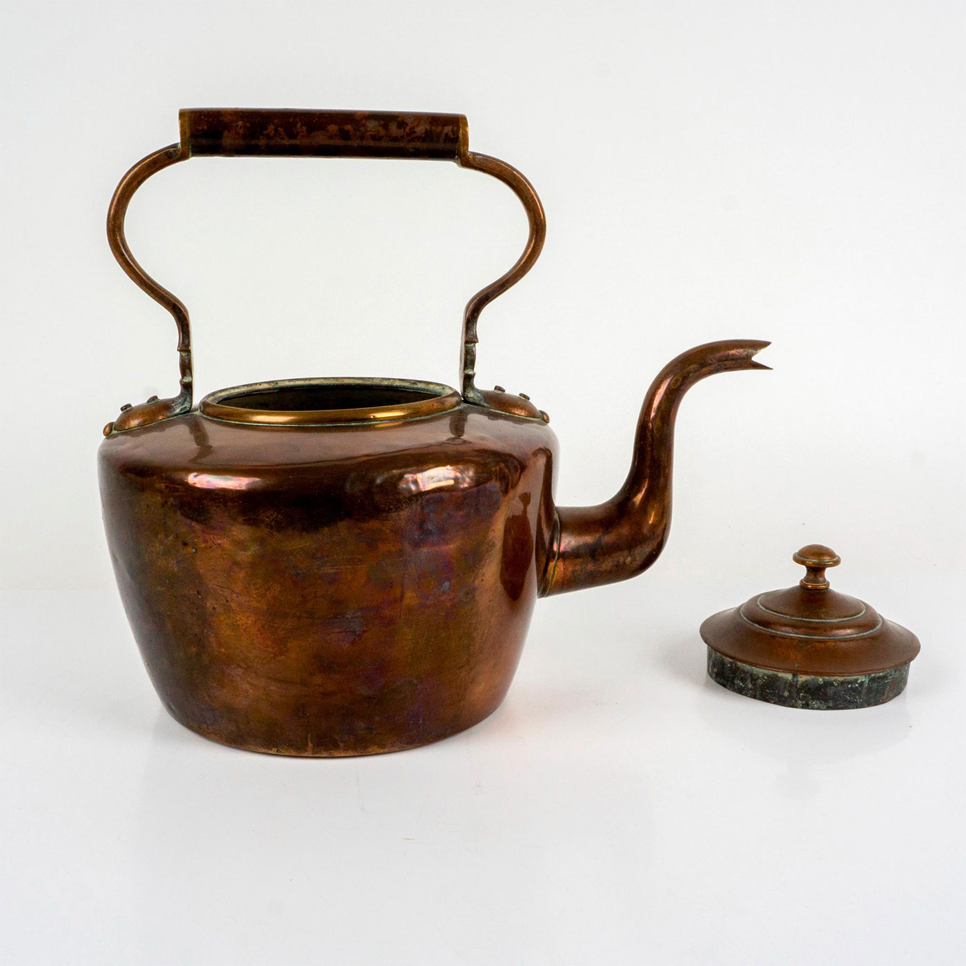 Antique Maple and Co. Large Copper Kettle - Image 3 of 6