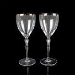 Pair of Royal Doulton Glass Water Goblets, Oxford