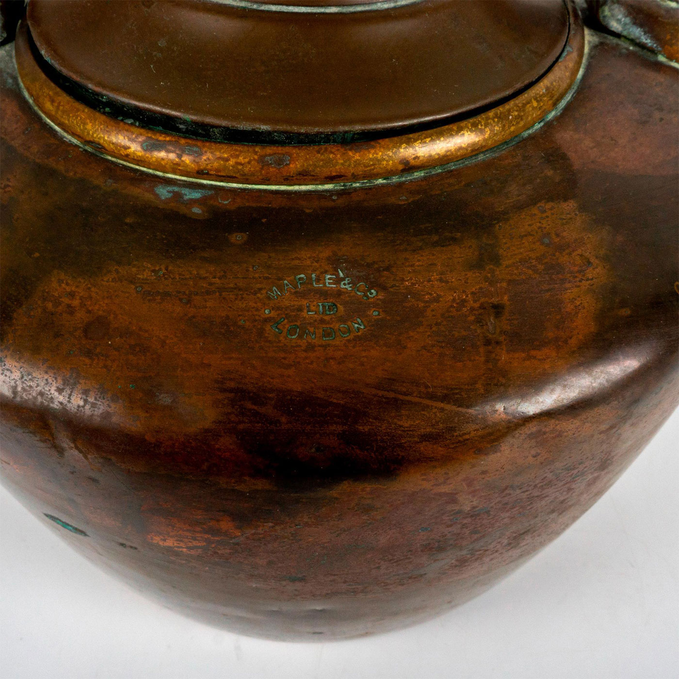 Antique Maple and Co. Large Copper Kettle - Image 5 of 6