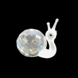 Swarovski Silver Crystal Figurine, Snail