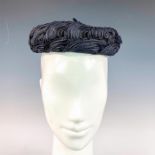 Vintage Longchamps Indigo Wool Beret Hat