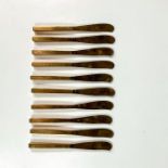 10pc Sigvard Bernadotte Bronze Butter Knives, Scanline