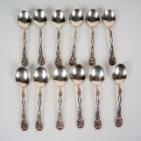 12pc Nils Johan Extra Prns Silverplate Demitasse Spoons