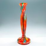 Czech Spatter Art Glass Candlestick Holder