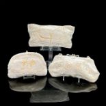 3pc Vintage Japanese White Beaded Handbags