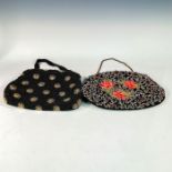 2pc Vintage Black Beaded Purses