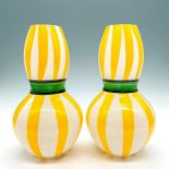 Pair of Kosta Boda, Ulrica Hydman Ribbon Vases