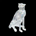 Swarovski Silver Crystal Figurine, Cheetah