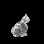Swarovski Crystal Figurine, Sitting Cat