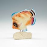 Folk Art Hand Painted Wood Fish Figurine