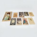 9pc Vintage Advertisement And Information Portrait Cards