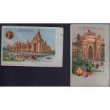 2pc Vintage Worlds Fair Postcards