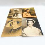 4pc Vintage Monochrome Photos, Women And Girls