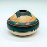 Native American Pottery Vase Handmade and Painted, Signed
