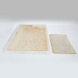 2pc Antiquated Historic Correspondence To Family