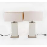 Pair of Versace White Table Lamps