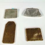 4pc Vintage German Metallic Mesh Wallets