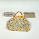 3pc Vintage Whiting and Davis Mesh Purses