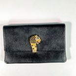 Rosenfeld Leather Clutch with Lion Head