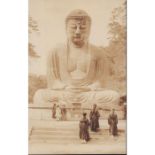 Photochrome Postcard, Buddha, Japan