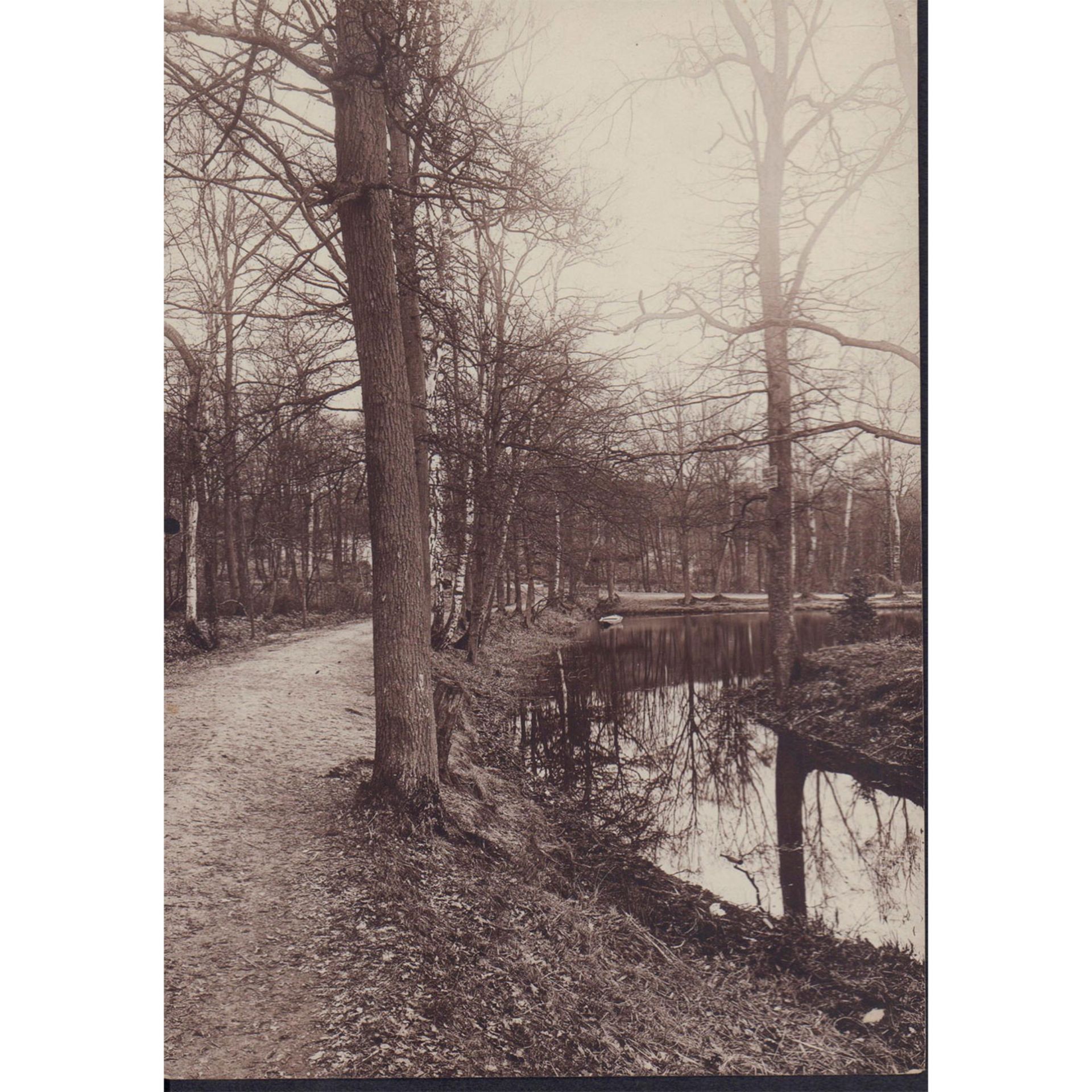 Photographic Print of Lake in the Forest of Mendon, France