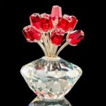 Swarovski Crystal Figurine, Vase of Red Roses 283394
