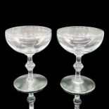 Pair of Vintage Champagne Coupe Glasses