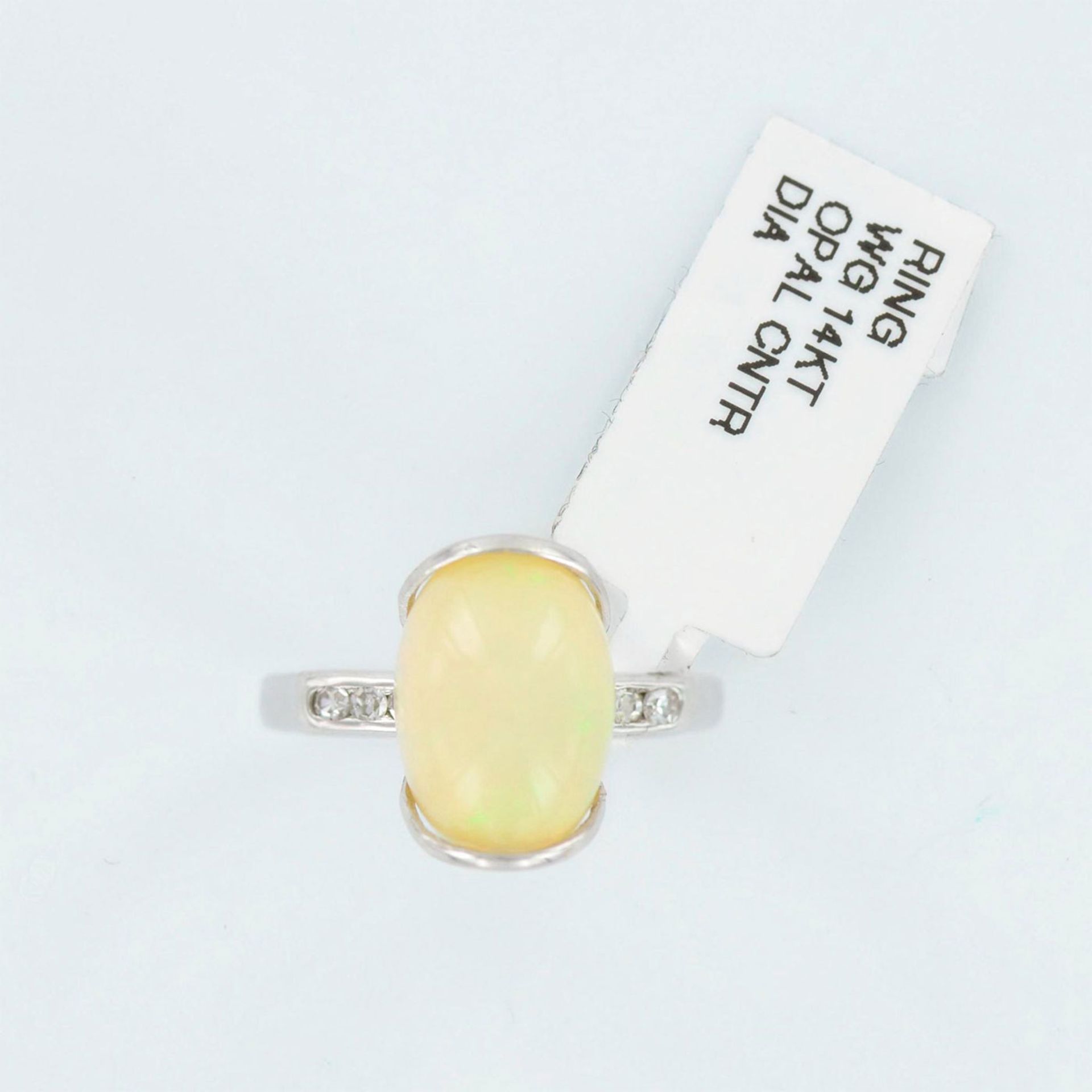 Gorgeous Opal and Diamonds 14K White Gold Cocktail Ring - Bild 2 aus 6