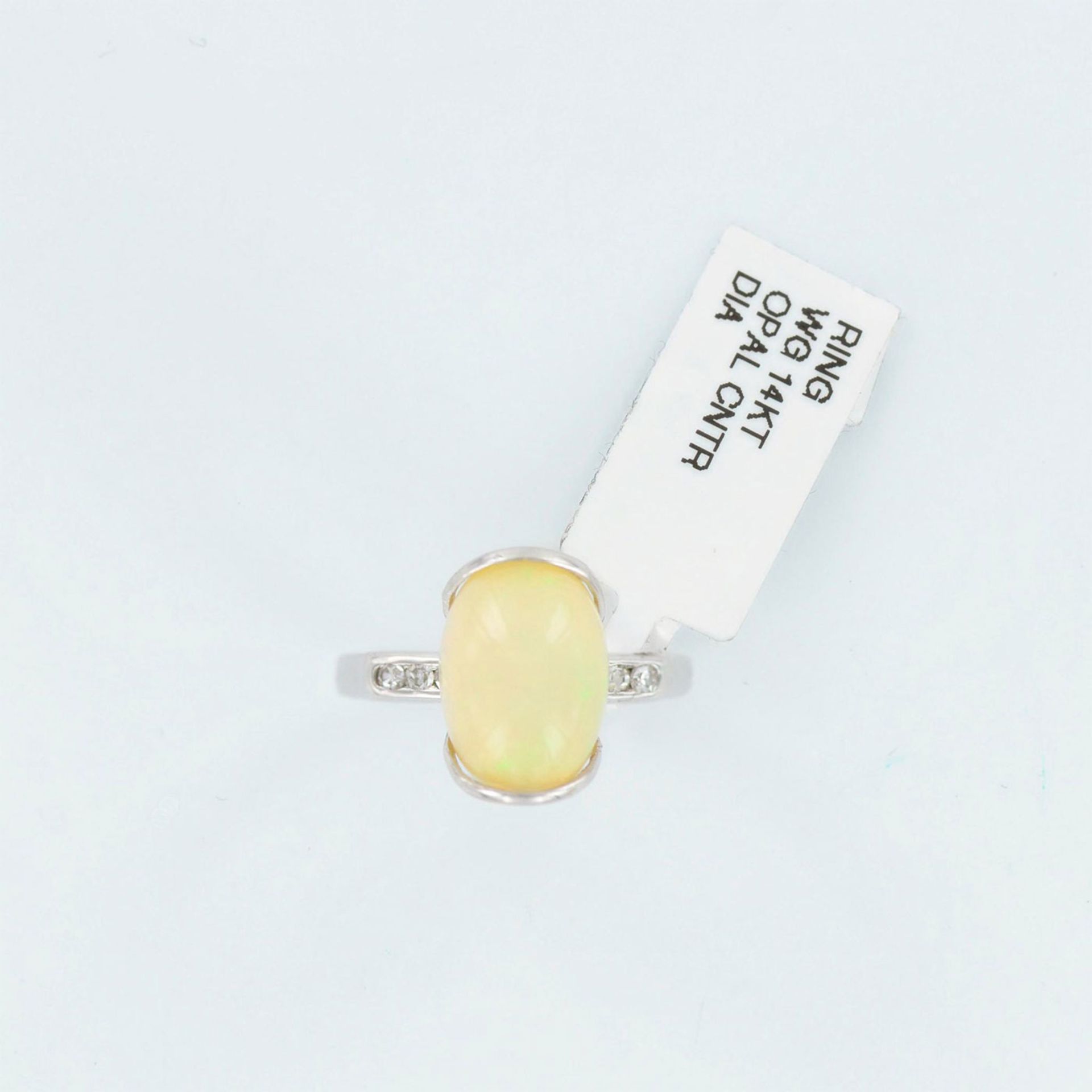 Gorgeous Opal and Diamonds 14K White Gold Cocktail Ring - Bild 3 aus 6