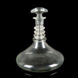 Vintage Blown Glass Captains Decanter with Stopper