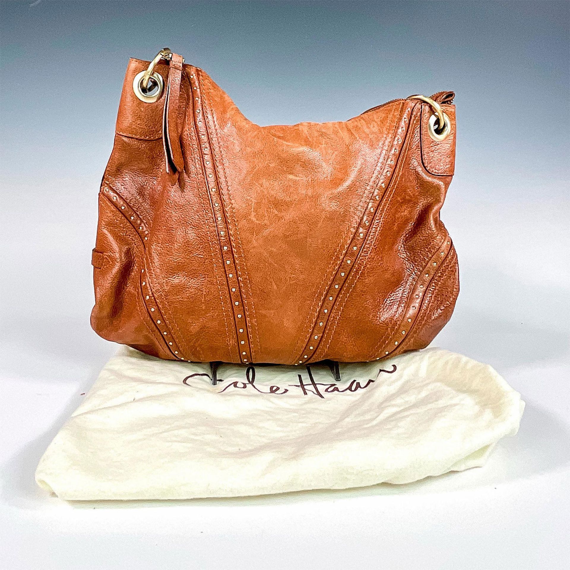 Cole Haan Tan Leather Shoulder Bag - Bild 2 aus 6
