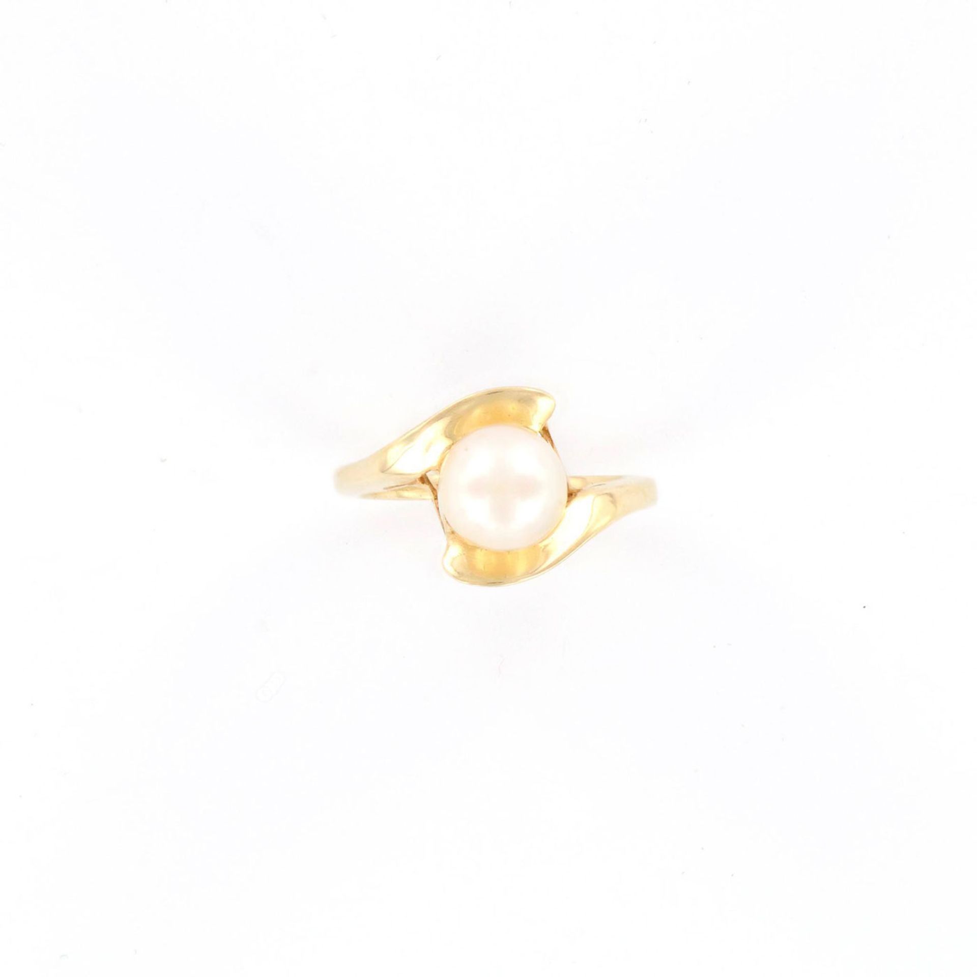 Vintage 14K Gold Pearl Cocktail Ring - Image 3 of 4