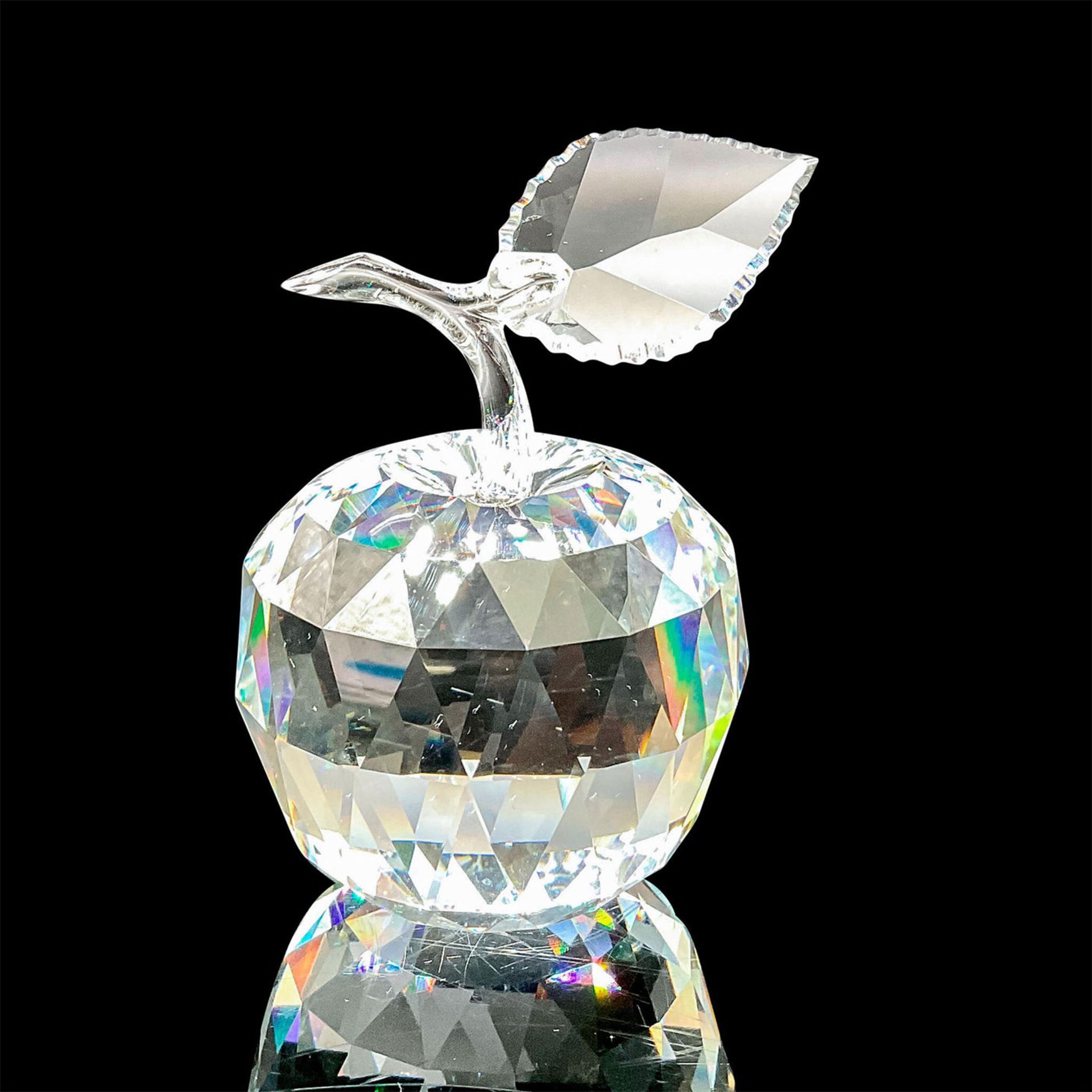 Swarovski Silver Crystal Figurine, Apple 160796