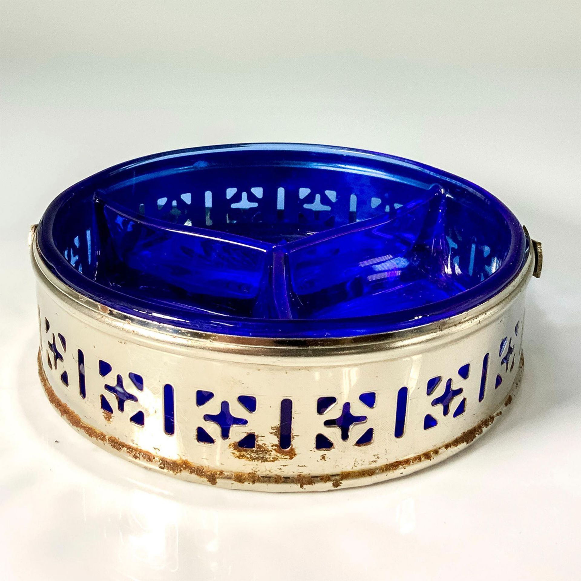 Hazel Atlas Cobalt Blue Glass, Nut Bowl - Image 2 of 3