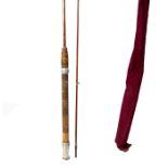 Antique Milward's Hexacane Bamboo Spincraft Rod 7 Ft. 2pc