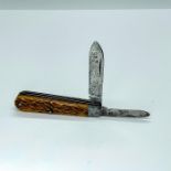 Vintage Pocket Knife 2 Blade with Jigged Bone Handle