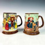 2pc Beswick Dickens Christmas Tankards