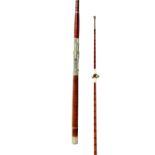 Antique E. F. Thomas Split Bamboo Surf Rod