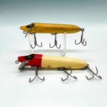 Pair of Vintage Heddon Vamps Red/White and Yellow Scale